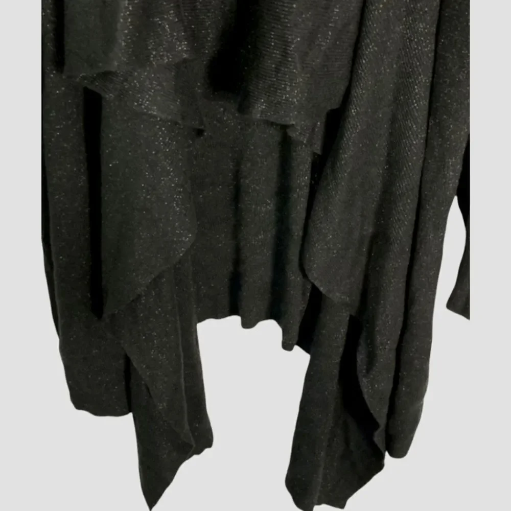 TORRIID Plusย Size Black Sparkly Drape Front Cardigan WithโOverlapping Layers 3X - Picture 12 of 14